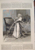 Original Old Antique Print Lyceum Theatre Richelieu London Actor 1873 Victorian