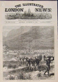 Original Old Antique Print Livingstone Aid Expedition Africa River Usagara 1873