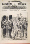 Original Old Antique Print Ficers Men Fusiliers Uniform GCoast Africa 1873 19th
