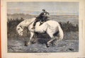 Original Old Antique Print Equo Ne Credite Teucri Riviere Horse Children Art