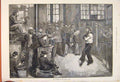 Original Old Antique Print Dinner Sailors Home Entertainment 1873 19th