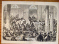 Original Old Antique Print Trial Marshall Bazaine Court Sketch 1873 Victorian