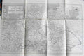 Original Old Antique Print Map Austria German Empire Germany 1873 19th