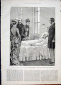 Old Antique Print Marylebone Infirmary Notting Hill Prince Patients 1881 19th