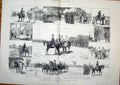 Original Old Antique Print Volunteers Windsor Park London Royal Review 1881