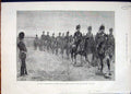 Original Old Antique Print Windsor Queen Volunteer Review Artillery 1881 19th