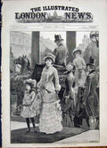 Original Old Antique Print Marlborough House Garden Party Royal 1881 Victorian