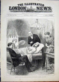 Old Antique Print Garfield President Washington White House United States