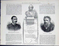 Old Antique Print Portrait Christie Trelawny Statue Cruikshank St Pauls