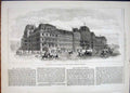 Old Antique Print United States Government Army Navy Buildings Washington