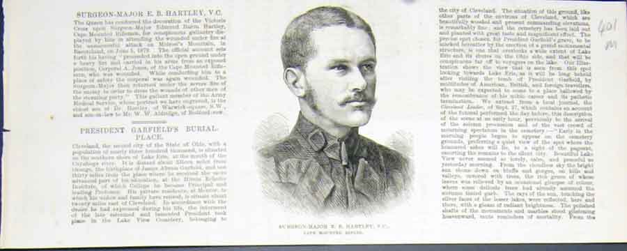 Antique Old Antique Print Portrait Hartley Cape Rifles Surgeon Victoria Cross 01MMAA1