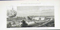 Original Old Antique Print Cleveland Ohio United States Garfield Cemetery 1881