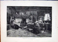 Original Old Antique Print Fisherman'S Cottage Fisherman Isle Man Montbard 1881