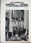 Original Old Antique Print Waterloo Grenadier Guards Chapel Wellington Barracks