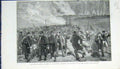 Original Old Antique Print Railway Accident Cononbury London Finsbury Park 1881