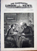 Original Old Antique Print Twelve Mindnight Year End Taylor Fine Art 1881 19th