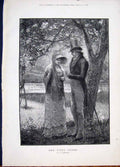 Original Old Antique Print Brewtnall First Offer Proposal Fine Art 1881 19th