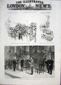 Old Antique Print Sheffield Corn Exchange Cutler'S Hall Guildhall Edward