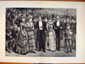 Original Old Antique Print God Save Queen Inventions Exhibition London 1885