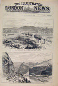 Old Antique Print Bolan Pass Railway Kirta Halifax Houghton Portrait 1885 19th