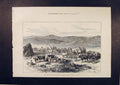 Original Old Antique Print Bolan Pass Road Quetta Transport Stores 1885 19th