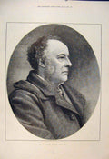 Original Old Antique Print Portrait Everett Millais British Artist 1885 19th