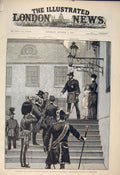 Original Old Antique Print Enmark Prince Princess Wales Fredensborg Copenhagen