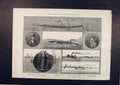 Original Old Antique Print Nordenfeldt Submarine Boat Prince Wales Danish Royal