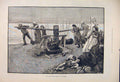 Original Old Antique Print Storm Boats Enslie Fine Art 1885 19th