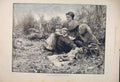 Original Old Antique Print Lunch Picnic Bird Child Lady Emslie Fine Art 1885