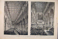 Original Old Antique Print Nave St Alban'S Abbey London Choir Procession 1885