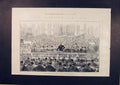 Original Old Antique Print Lord Churchill Birimngham Town Hall Election 1885