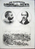 Old Antique Print Portrait Alfonso Serrano Spain Servia War Bulgaria 1885 19th