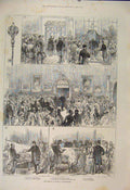 Original Old Antique Print Prince Wales Birmingham Jaffray Hospital Show 1885