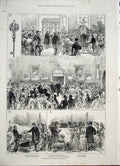 Old Antique Print Birmingham Prince Wales Show Preston Agricultural 1885 19th