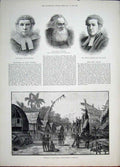Old Antique Print Portrait Grove Strauss Charles New Guinea Kerepunu 1887 19th