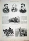 Old Antique Print Portrait Wilson Stokes Prince Italy Paris Bicycle Delhi
