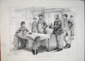 Original Old Antique Print Unemployed Chelsea London Office 1887 19th