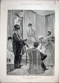 Old Antique Print Harte Sierras Phyliss Drawing Woodville Fine Art 1887 19th