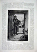 Original Old Antique Print Skipper'S Wife Willaim Weatherhead Artist 1896 19th