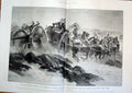 Original Old Antique Print Dongola War Ferket Burn-Murdoch Artillery 1896 19th