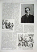 Original Old Antique Print George De Mourier Harper'S Magazine Trilby