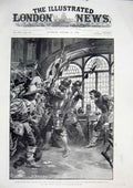 Original Old Antique Print Haymarket Theatre London Edward Rose Stanley William