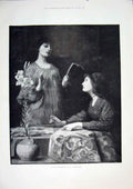 Original Old Antique Print Windsor Fry Sweet Legend 1896 19th Century