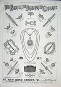 Original Old Antique Print Advert Parisian Diamond Company Glasgow Paris London