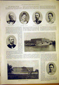 Original Old Antique Print Portrait Wisborg Stockholm Palace King Queen Prince