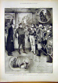 Original Old Antique Print Adelphi Theatre Palais Hotel Gambling Duke 1897 19th