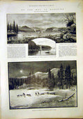 Original Old Antique Print Klondyke Alaska Soudan Advance Sirdar 1897 Victorian