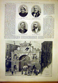 Original Old Antique Print Portrait Walton Duckworth Wheeler Bart 1897 Victorian