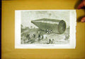 Original Old Antique Print German Military Balloon Berlin Crash 1897 Victorian